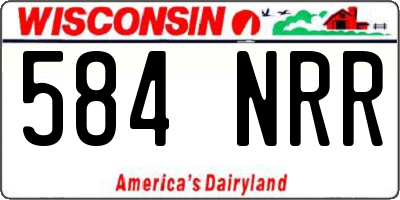WI license plate 584NRR