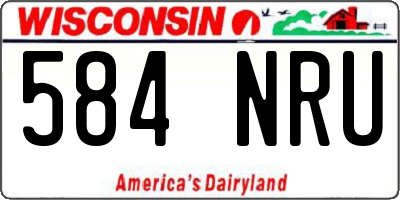 WI license plate 584NRU