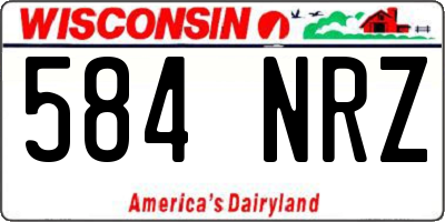 WI license plate 584NRZ