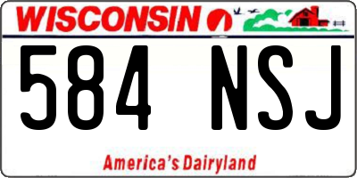 WI license plate 584NSJ