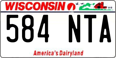 WI license plate 584NTA