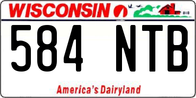 WI license plate 584NTB