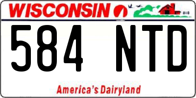 WI license plate 584NTD