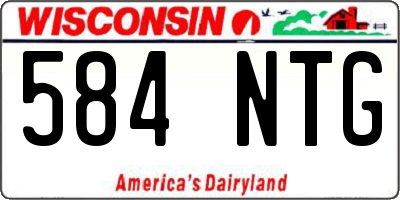 WI license plate 584NTG