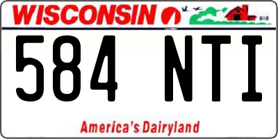 WI license plate 584NTI