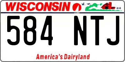 WI license plate 584NTJ