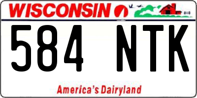 WI license plate 584NTK