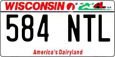 WI license plate 584NTL