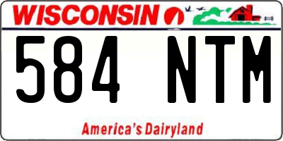 WI license plate 584NTM