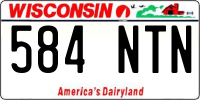 WI license plate 584NTN