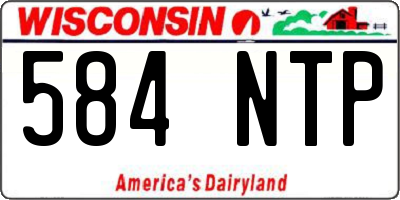 WI license plate 584NTP