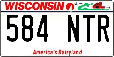 WI license plate 584NTR