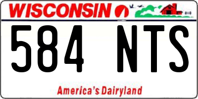 WI license plate 584NTS