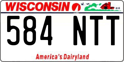 WI license plate 584NTT