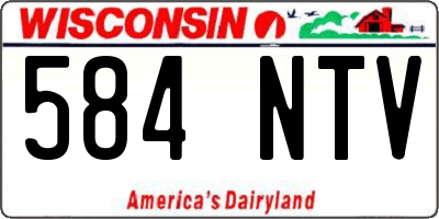 WI license plate 584NTV