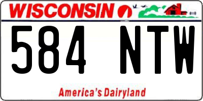 WI license plate 584NTW