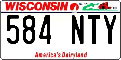 WI license plate 584NTY