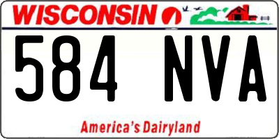 WI license plate 584NVA