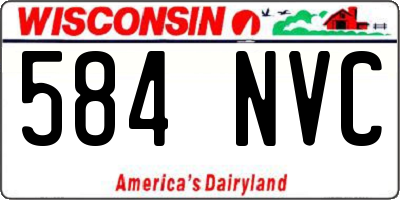 WI license plate 584NVC
