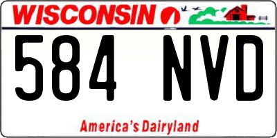 WI license plate 584NVD