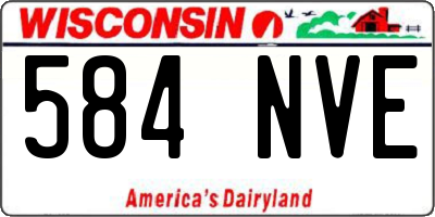 WI license plate 584NVE