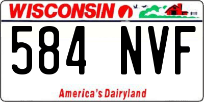 WI license plate 584NVF