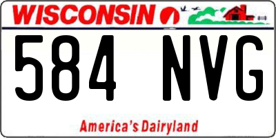 WI license plate 584NVG