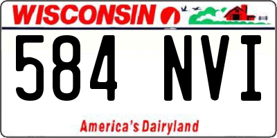 WI license plate 584NVI