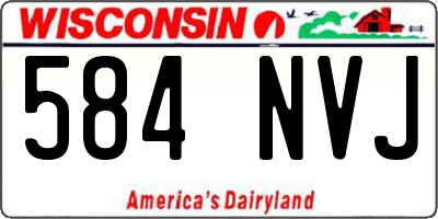 WI license plate 584NVJ