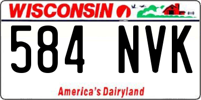 WI license plate 584NVK