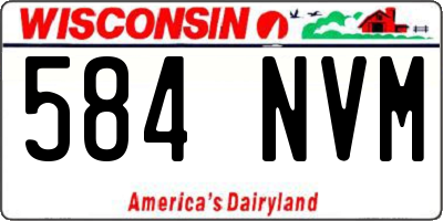 WI license plate 584NVM