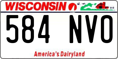 WI license plate 584NVO