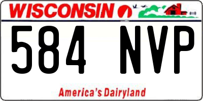 WI license plate 584NVP