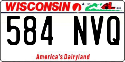 WI license plate 584NVQ