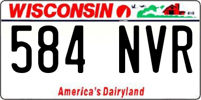 WI license plate 584NVR