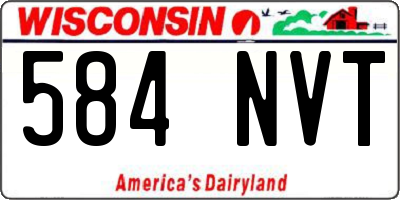 WI license plate 584NVT