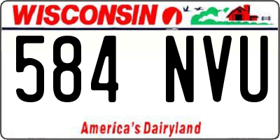 WI license plate 584NVU