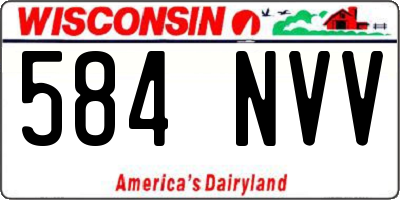 WI license plate 584NVV