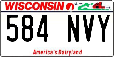 WI license plate 584NVY