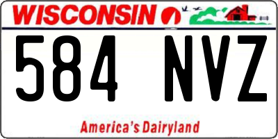 WI license plate 584NVZ