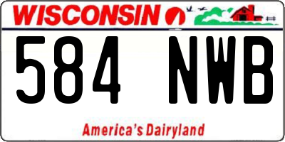 WI license plate 584NWB