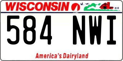 WI license plate 584NWI