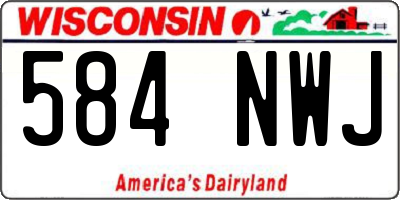WI license plate 584NWJ