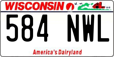 WI license plate 584NWL