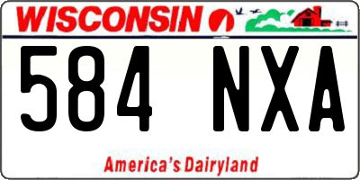 WI license plate 584NXA