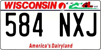 WI license plate 584NXJ