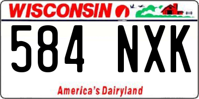 WI license plate 584NXK
