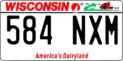 WI license plate 584NXM
