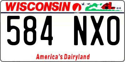 WI license plate 584NXO