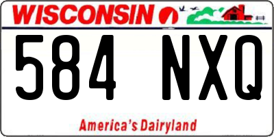 WI license plate 584NXQ